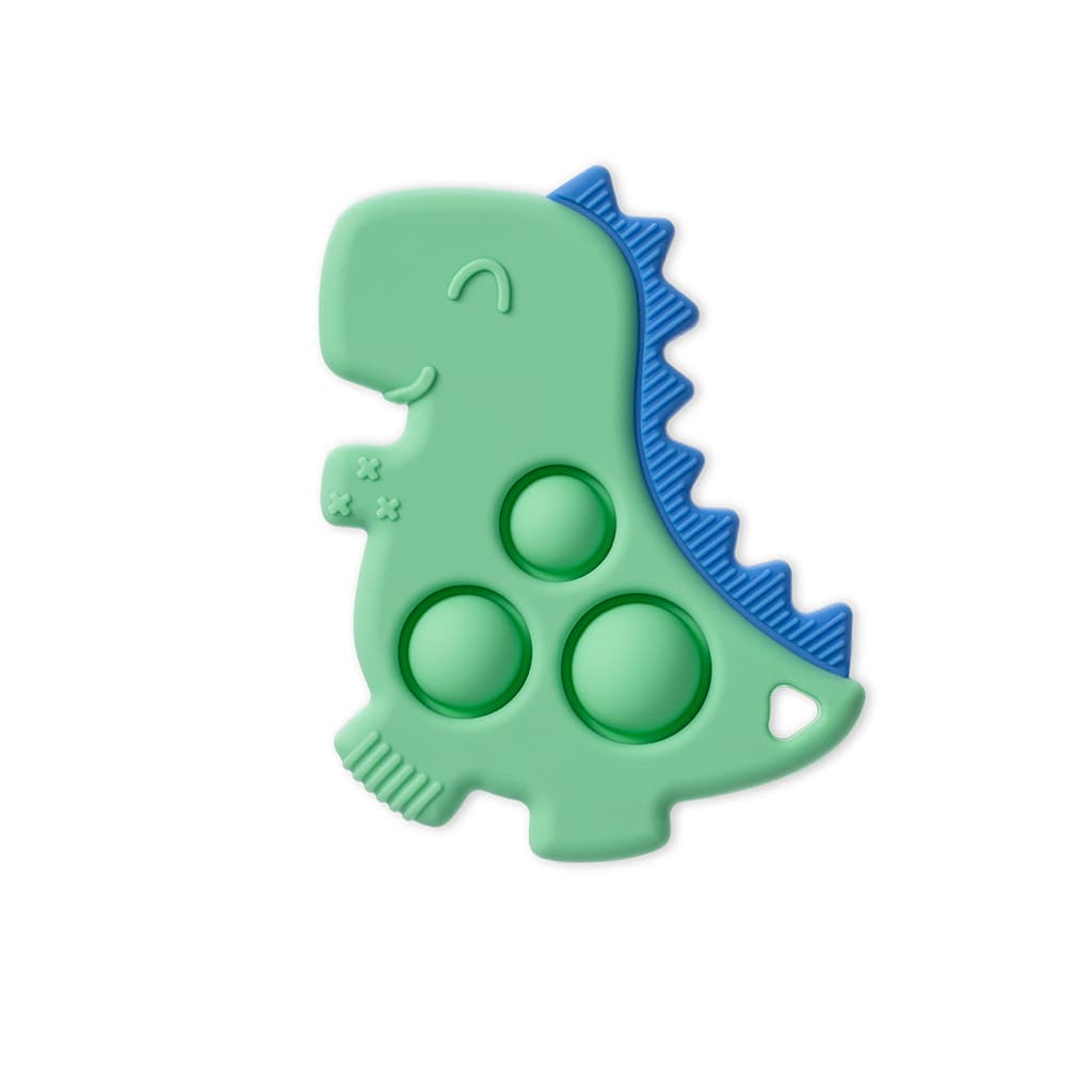 green dinosaur teether