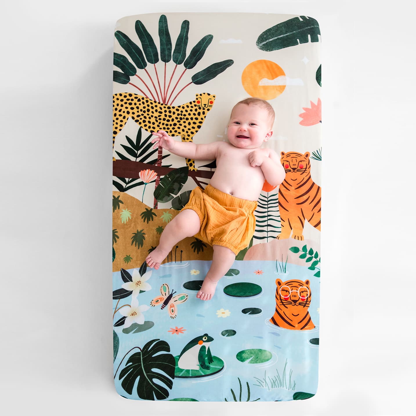 In The Jungle 70x140cm Cot Sheet