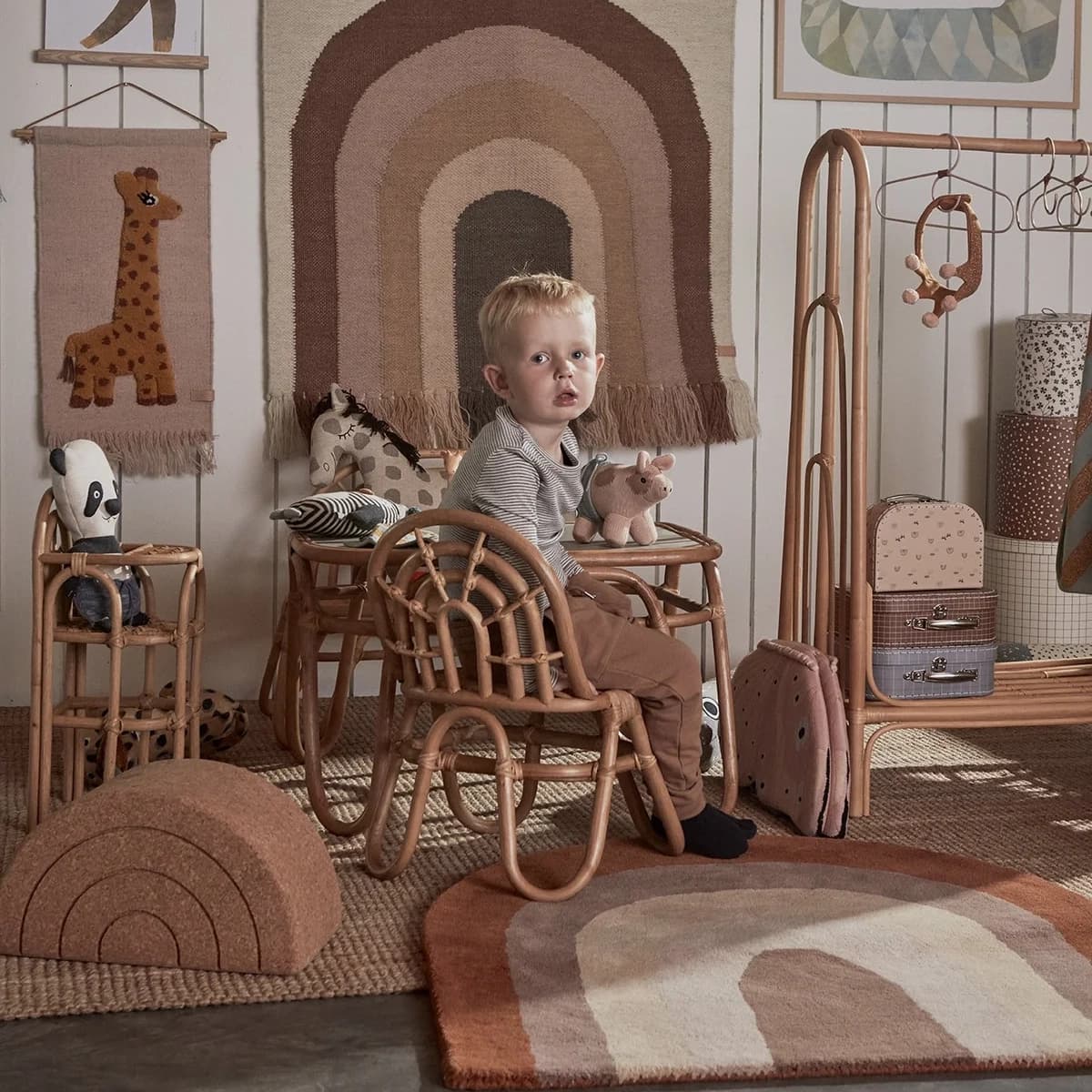 Earth Tone Rainbow Rug