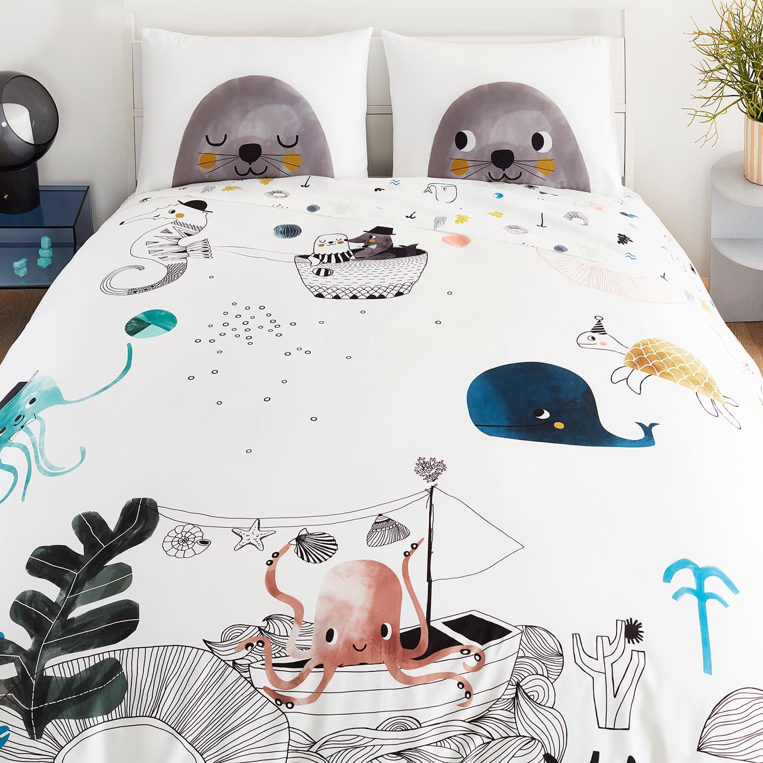 Ocean themed bedding, ocean bedsheets in twin and full size