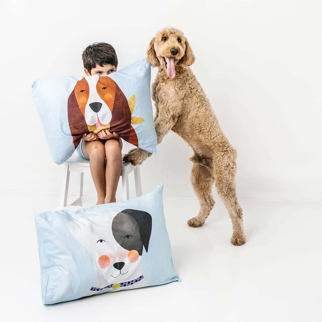 dog print pillowcase for kids