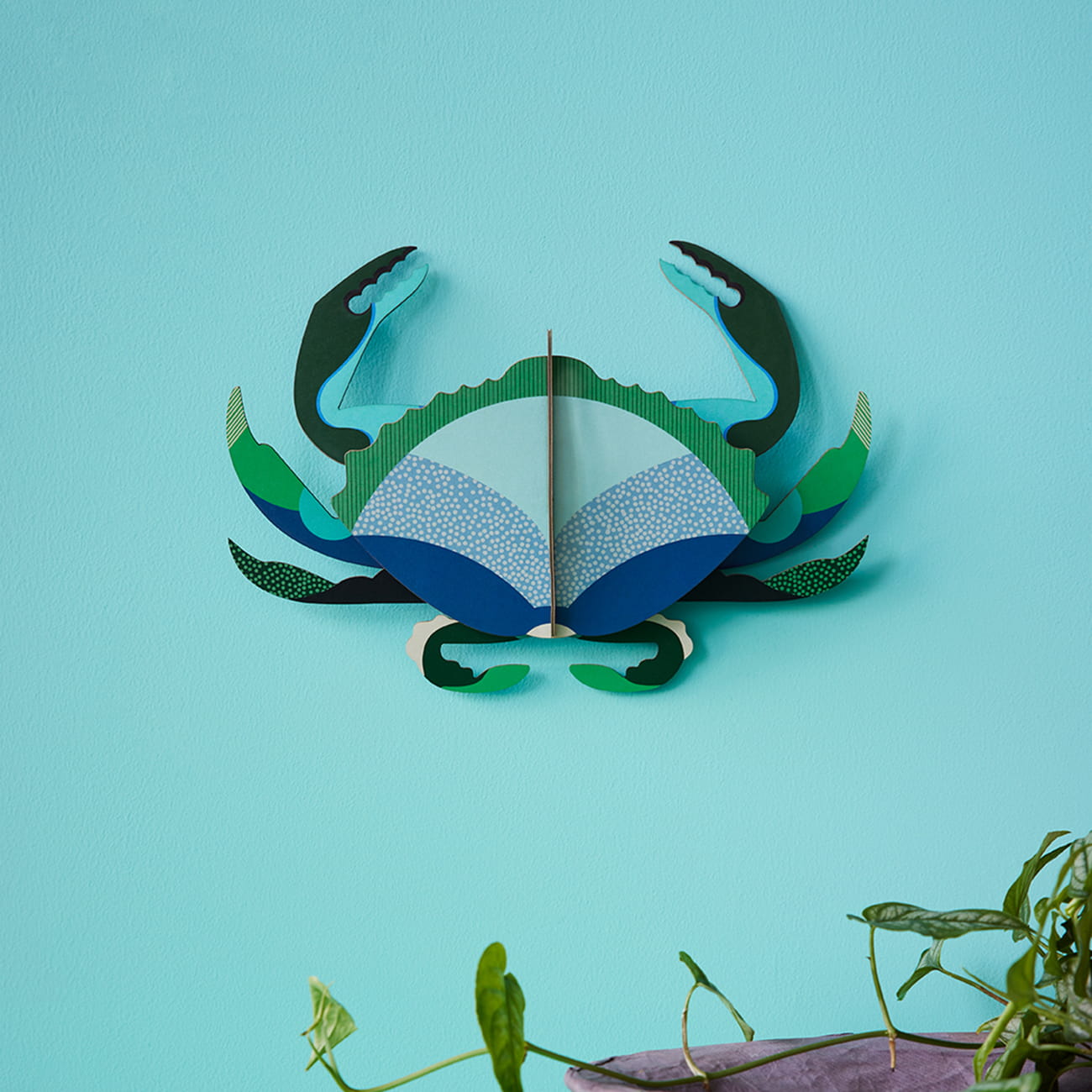Aquamarine Crab Wall Decor