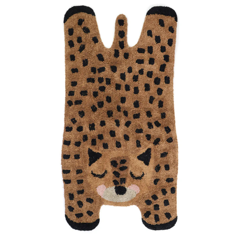 Little Cheetah Washable Rug, 100% Cotton
