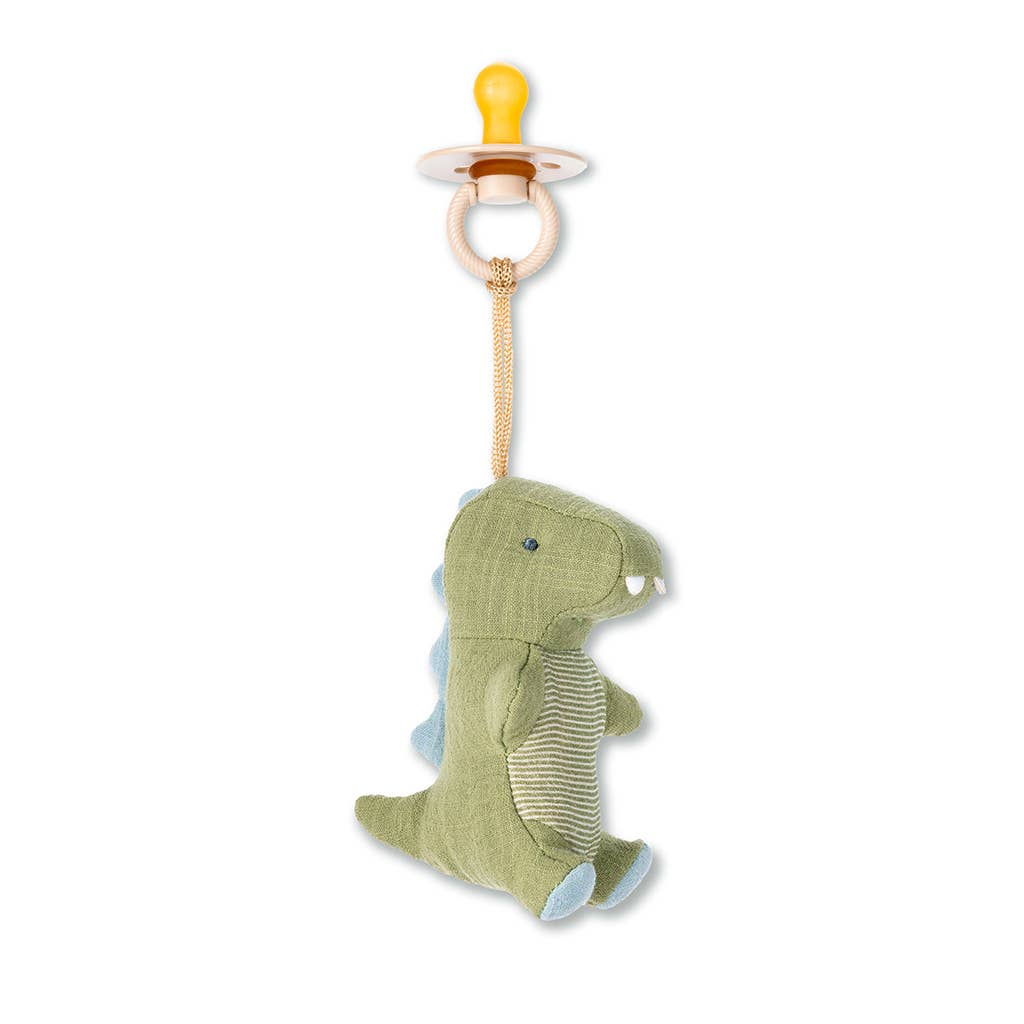 Dinosaur Rubber Pacifier & Stuffed Animal