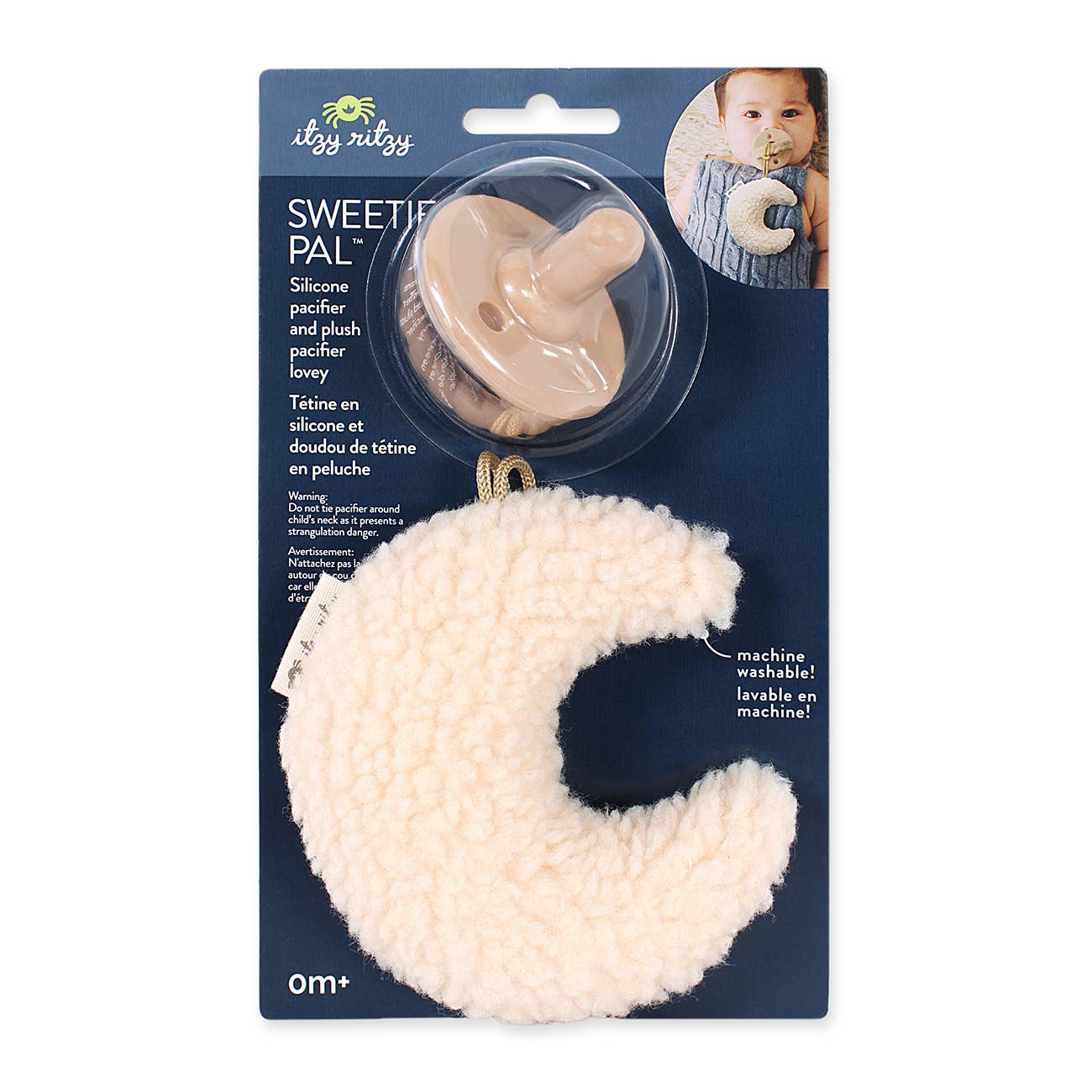 Moon Rubber Pacifier & Plush