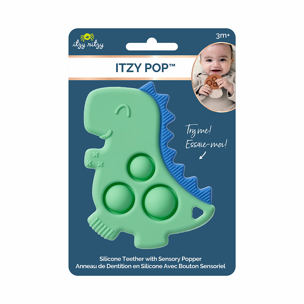 green dinosaur teether 