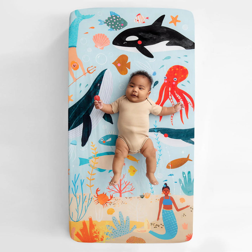 SAMPLE SALE Standard Size crib sheets - Beyond the Reef