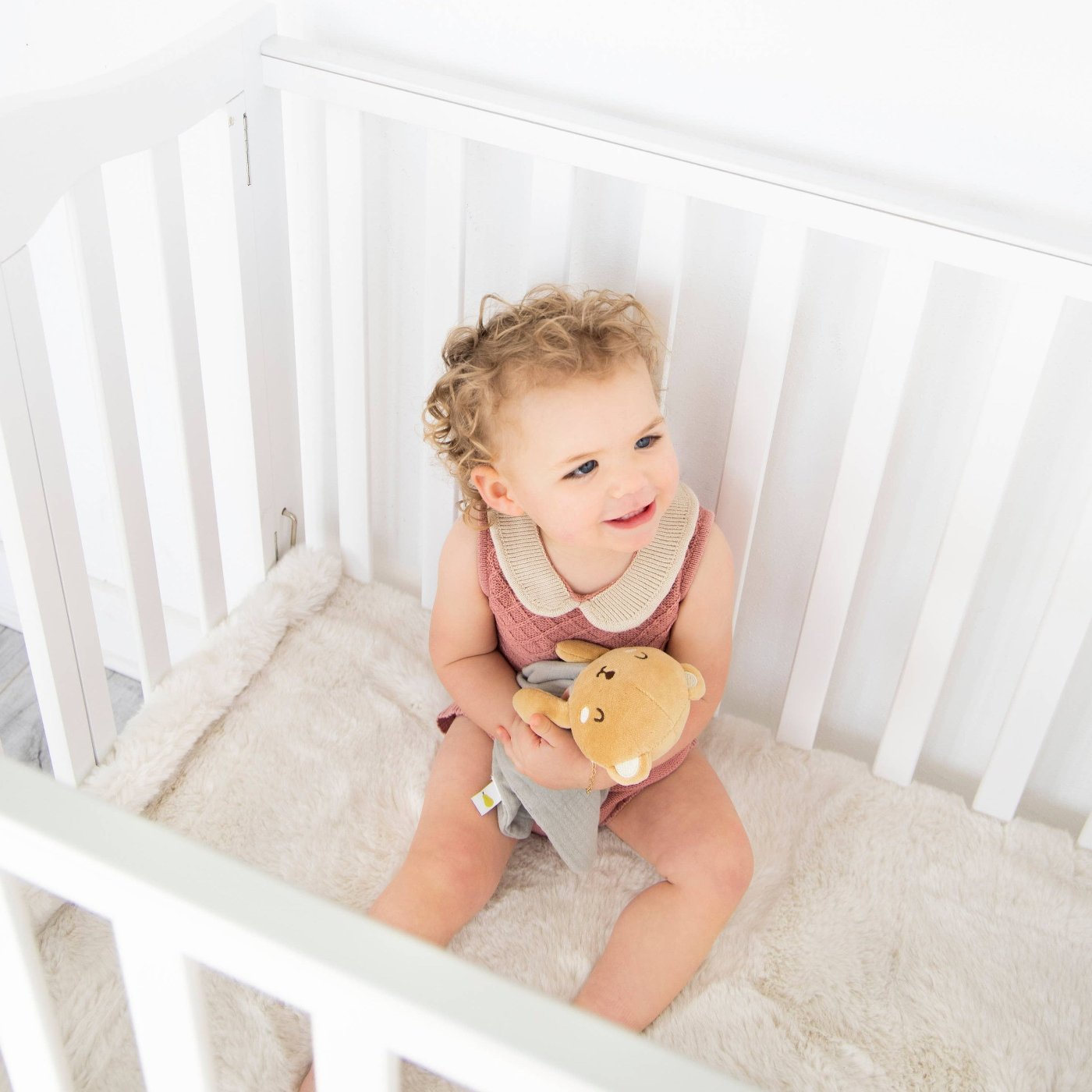 Bear Snuggle Blanket, Organic Cotton Muslin Lovey