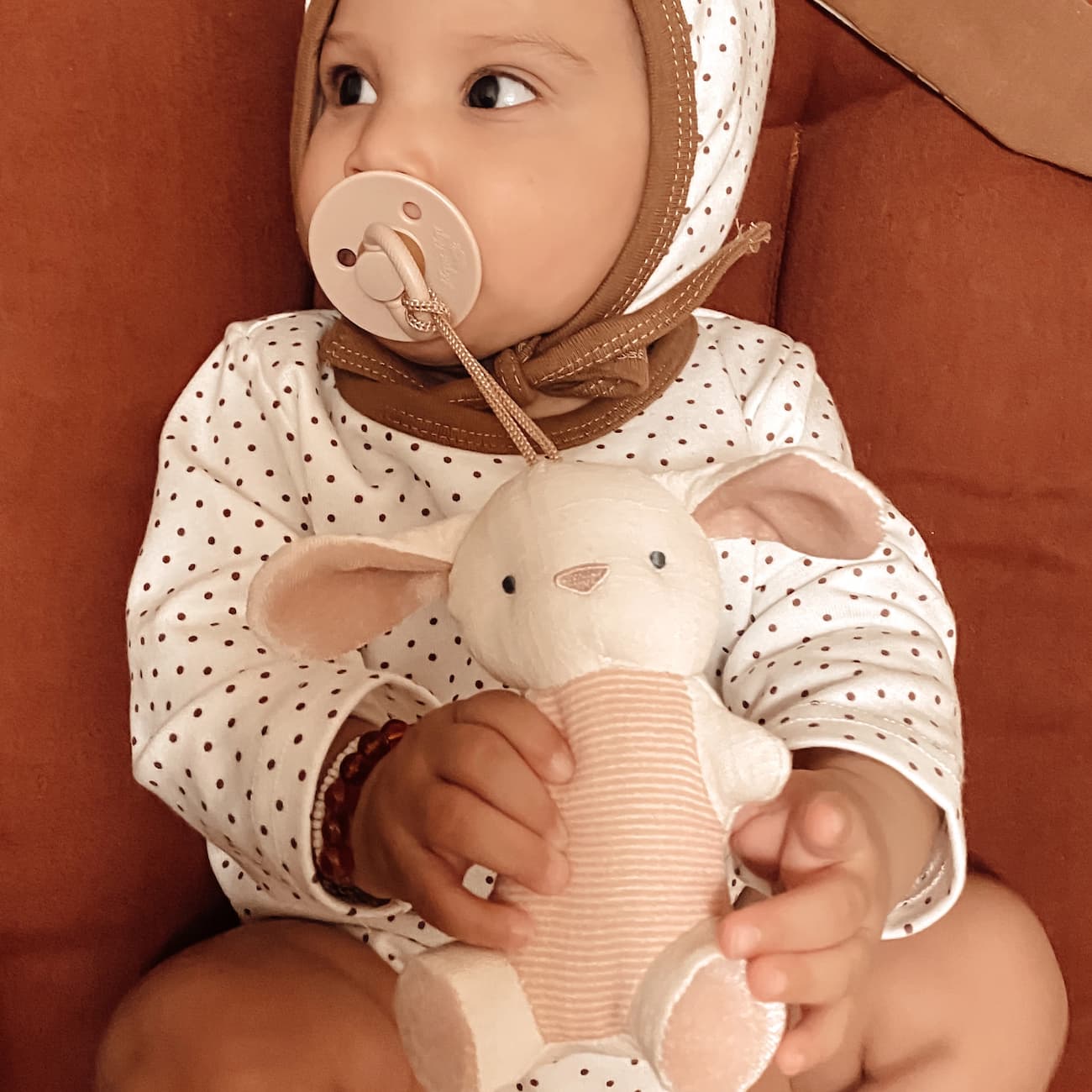 Bunny Rubber Pacifier & Plush