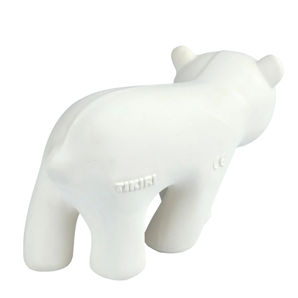 Polar Bear Organic Rubber Teether, Rattle & Bath Toy