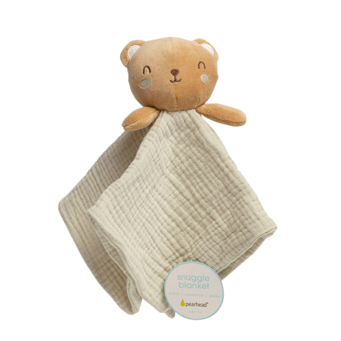 Bear Snuggle Blanket, Organic Cotton Muslin Lovey