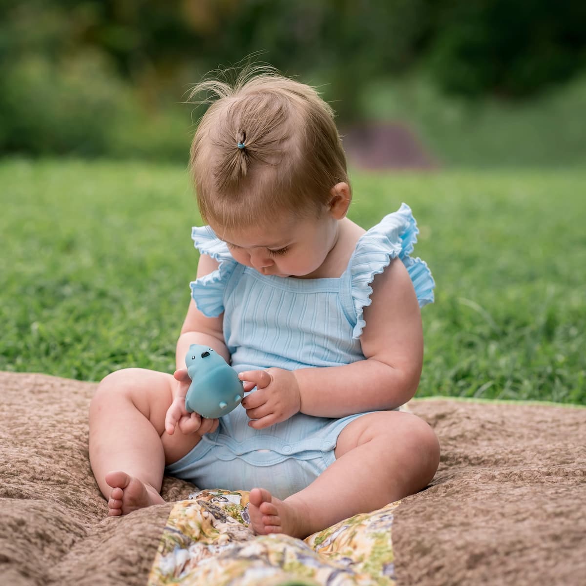 Bird Natural Rubber Teether, Rattle & Bath Toy