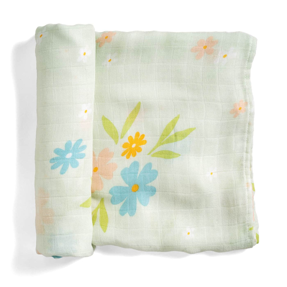 floral bamboo swaddle