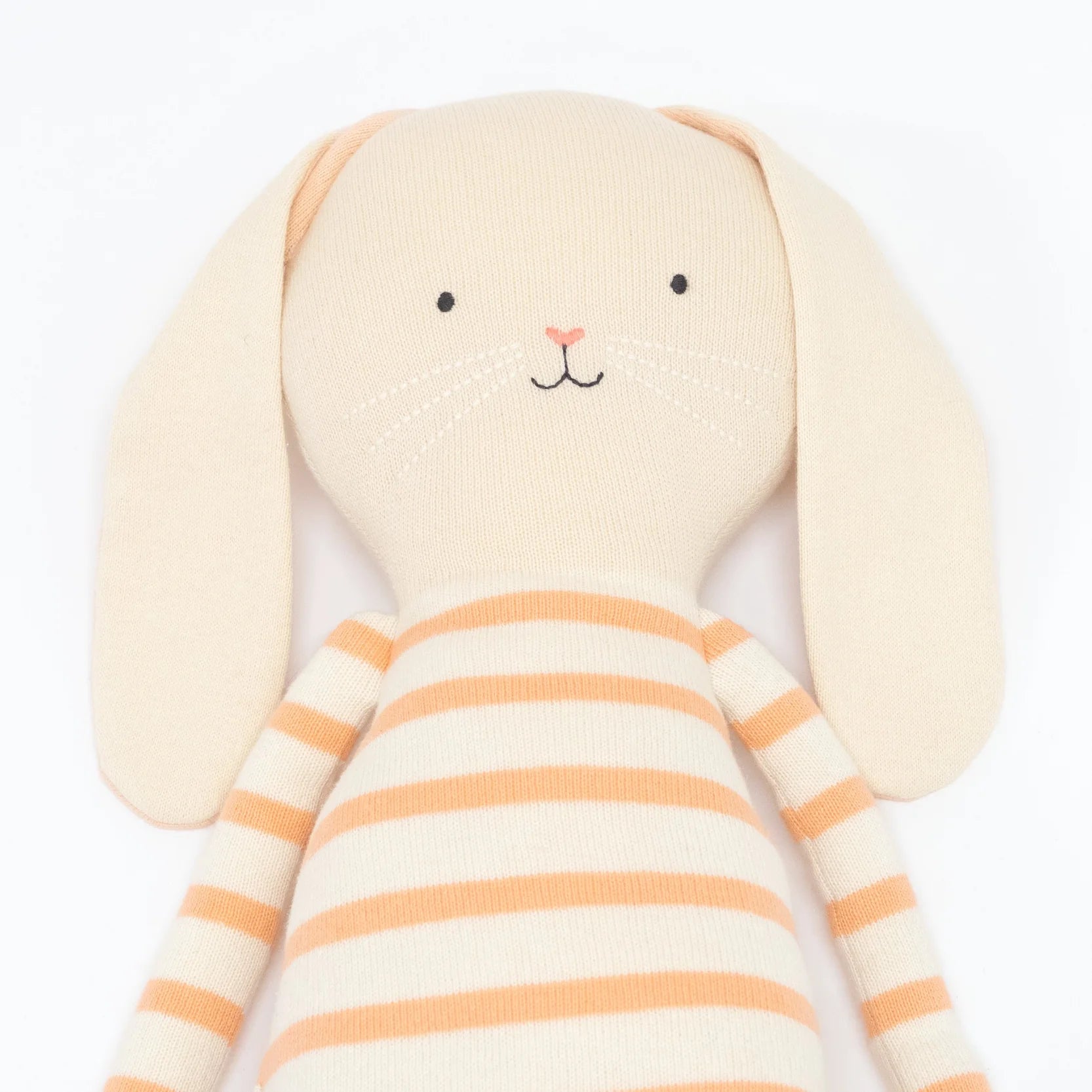 organic knit bunny stuffed animal