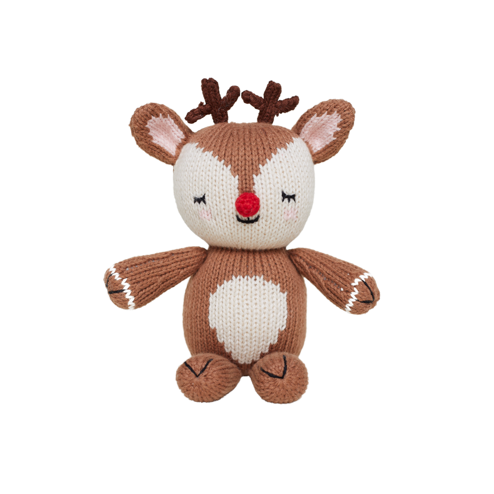 Baby Rudolph Knit Toy