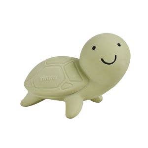 Turtle Natural Organic Rubber Teether, Rattle & Bath Toy