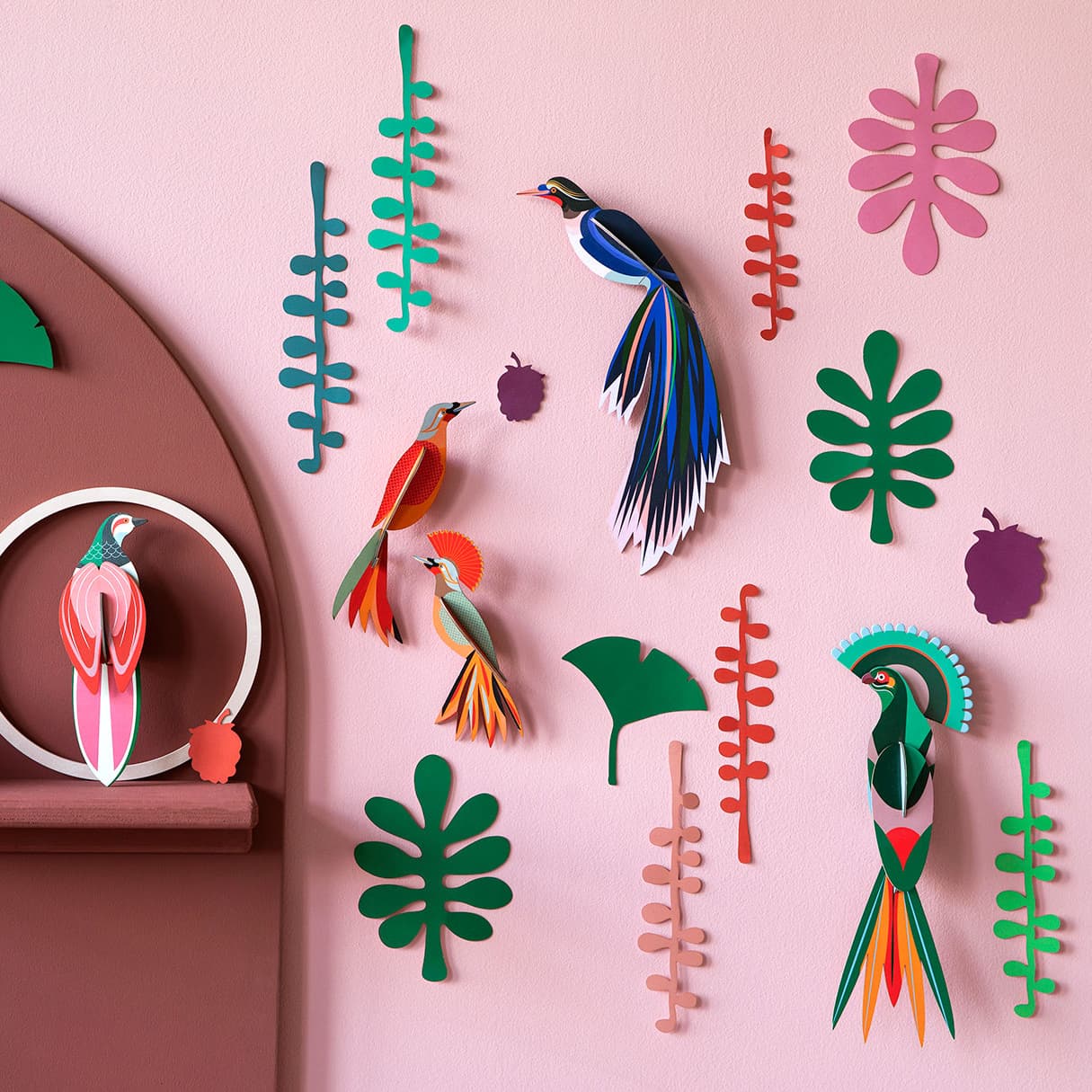 tropical bird wall decor