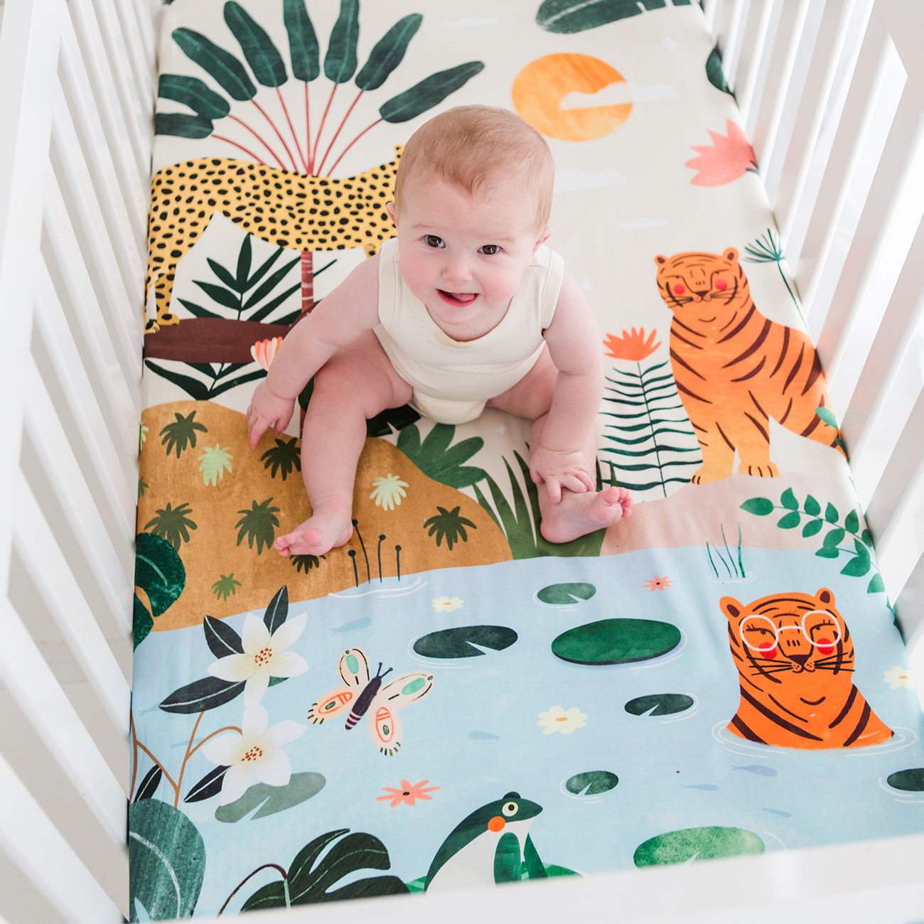 In The Jungle 60x120cm Cot Sheet