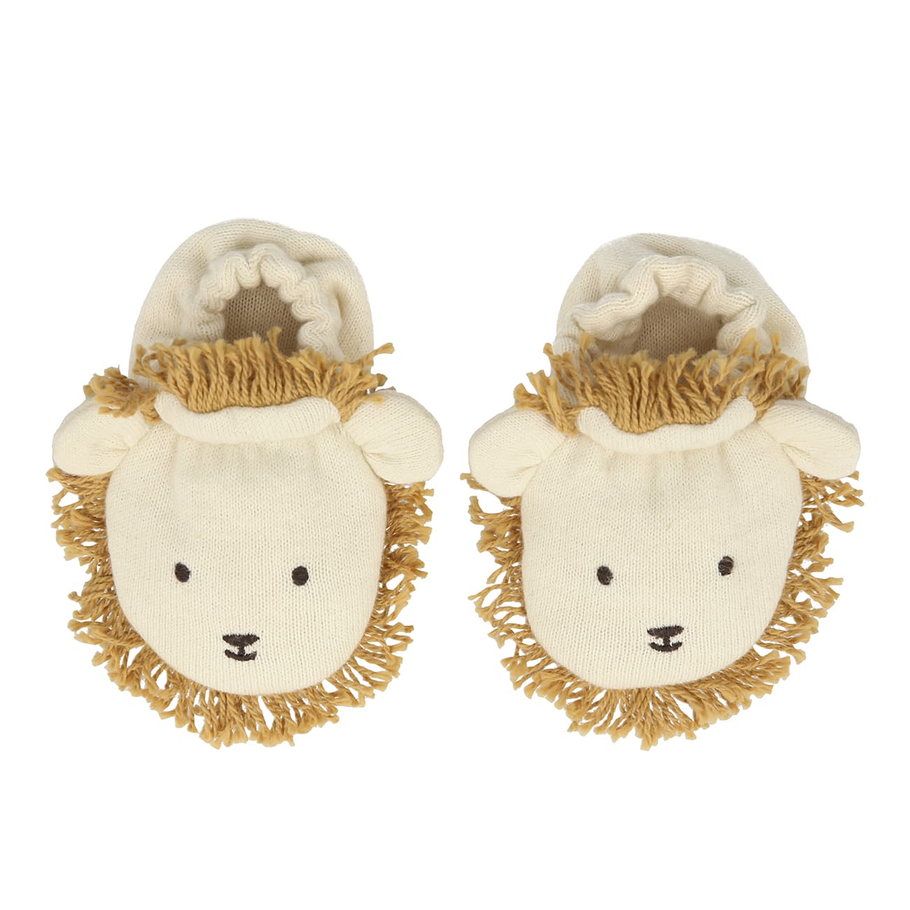 lion baby booties