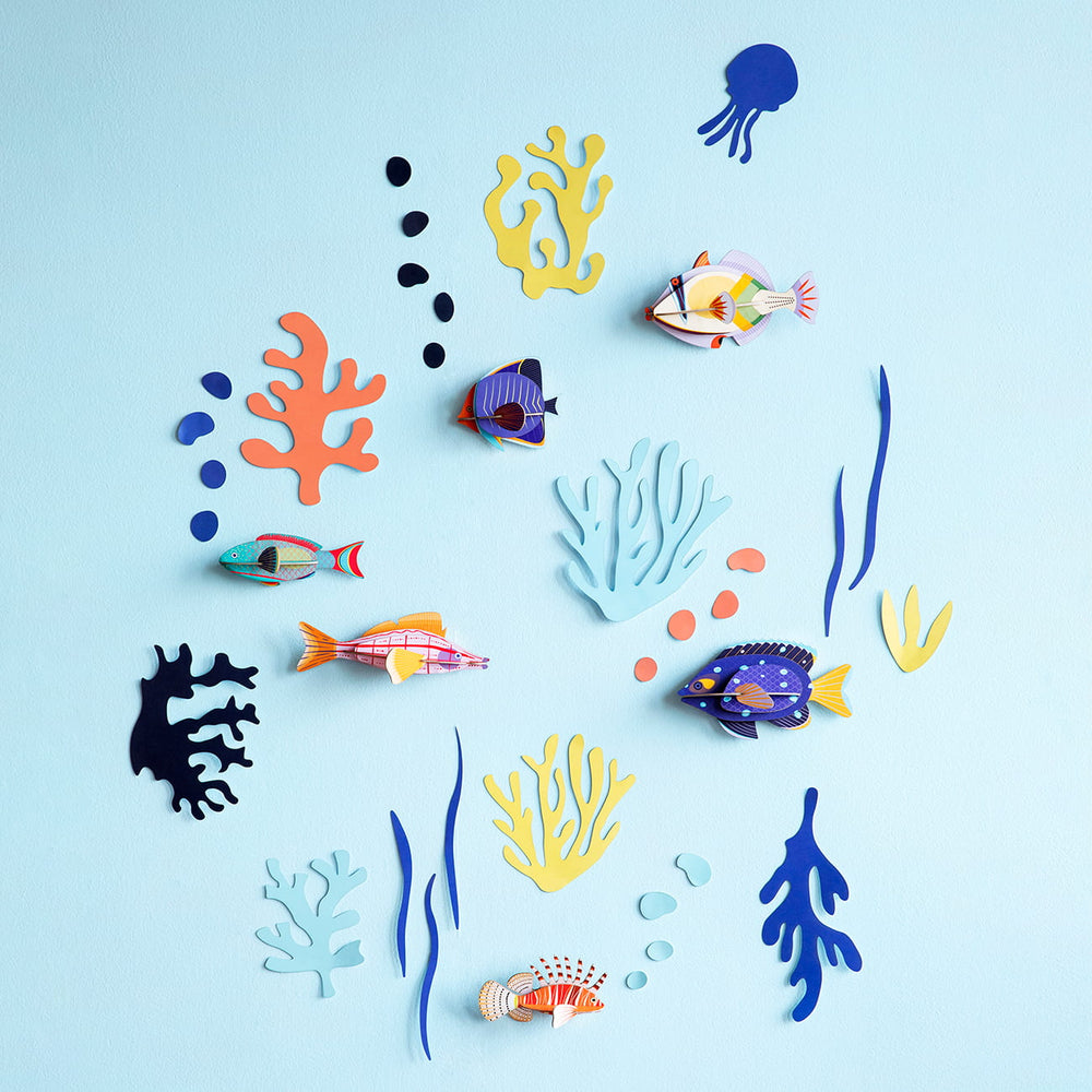 Studio Roof under the sea wall art, underwater ocean themed nursery wall accent