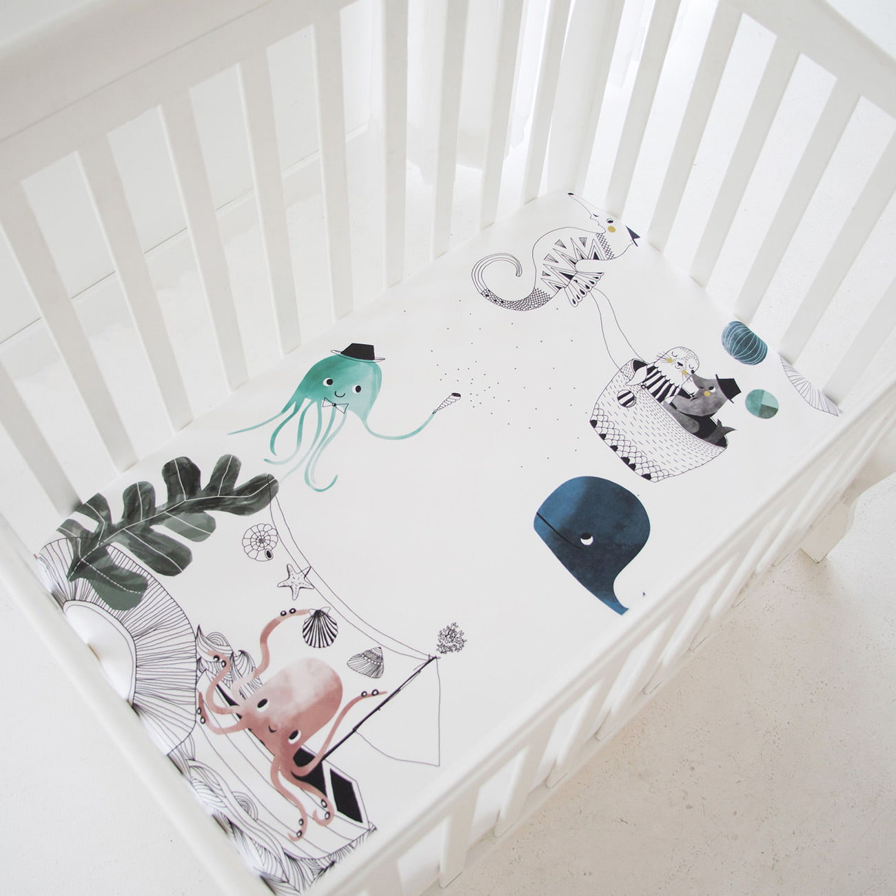 Underwater Love Mini Crib Sheet