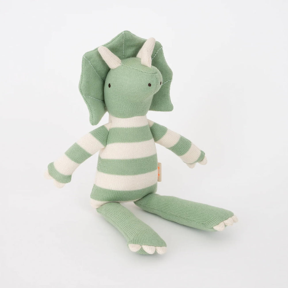 Triceratops Knitted Toy