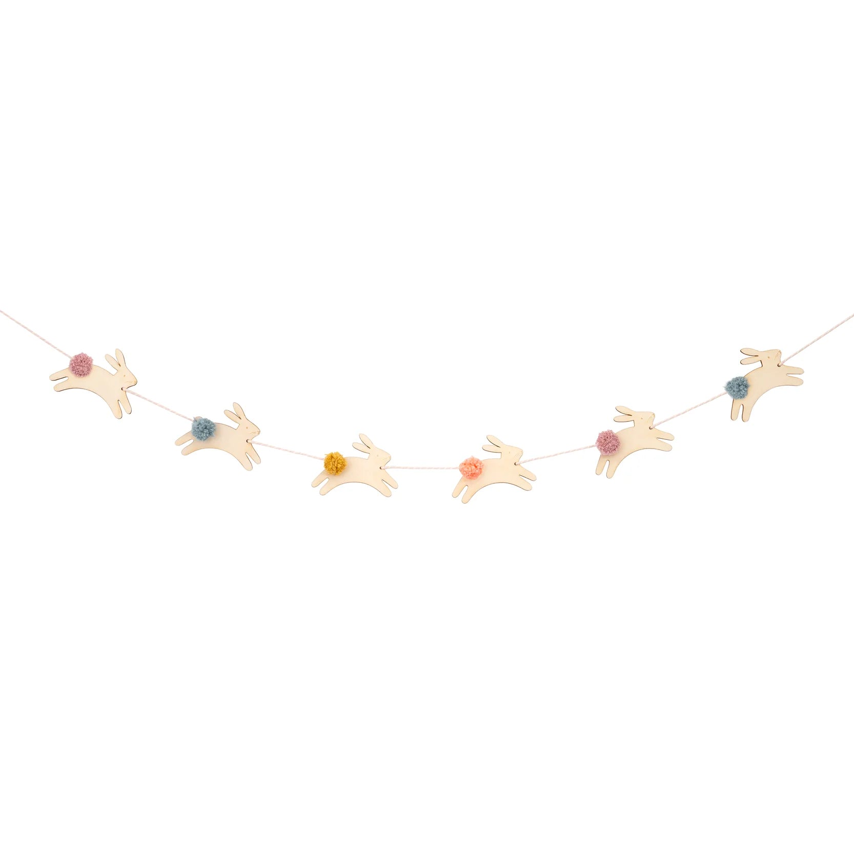 Wooden Bunny Mini Garland
