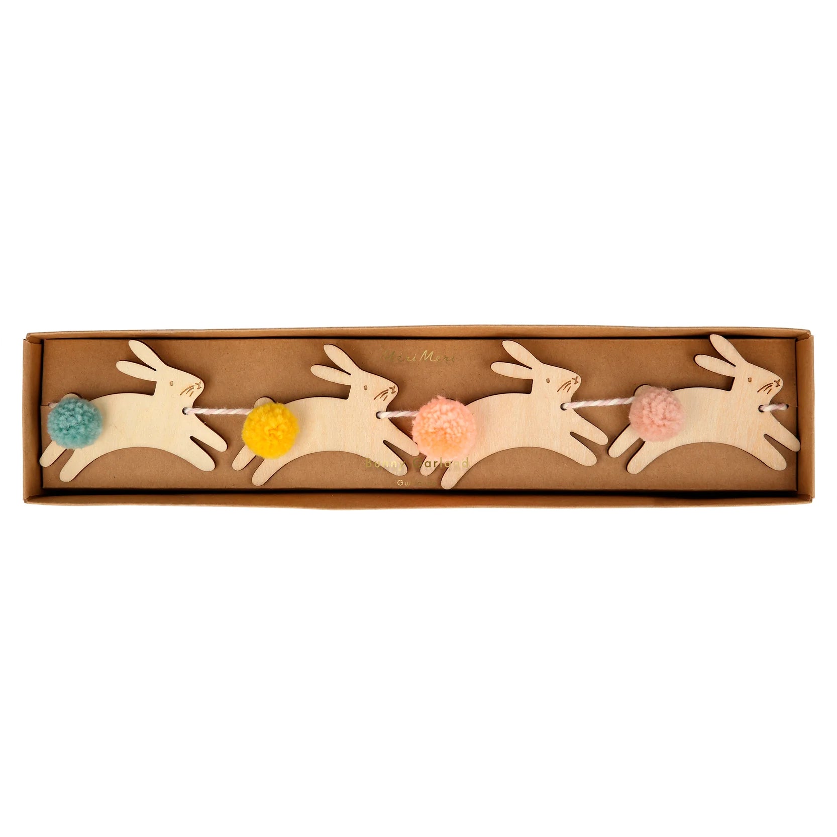 Wooden Bunny Mini Garland